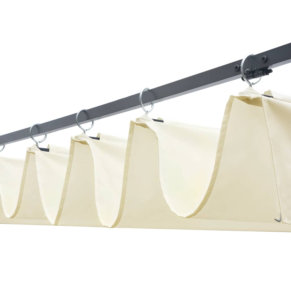 Vidaxx Gazebo mam Daach 300x300x200 cm Poly Rattan brong a Crème