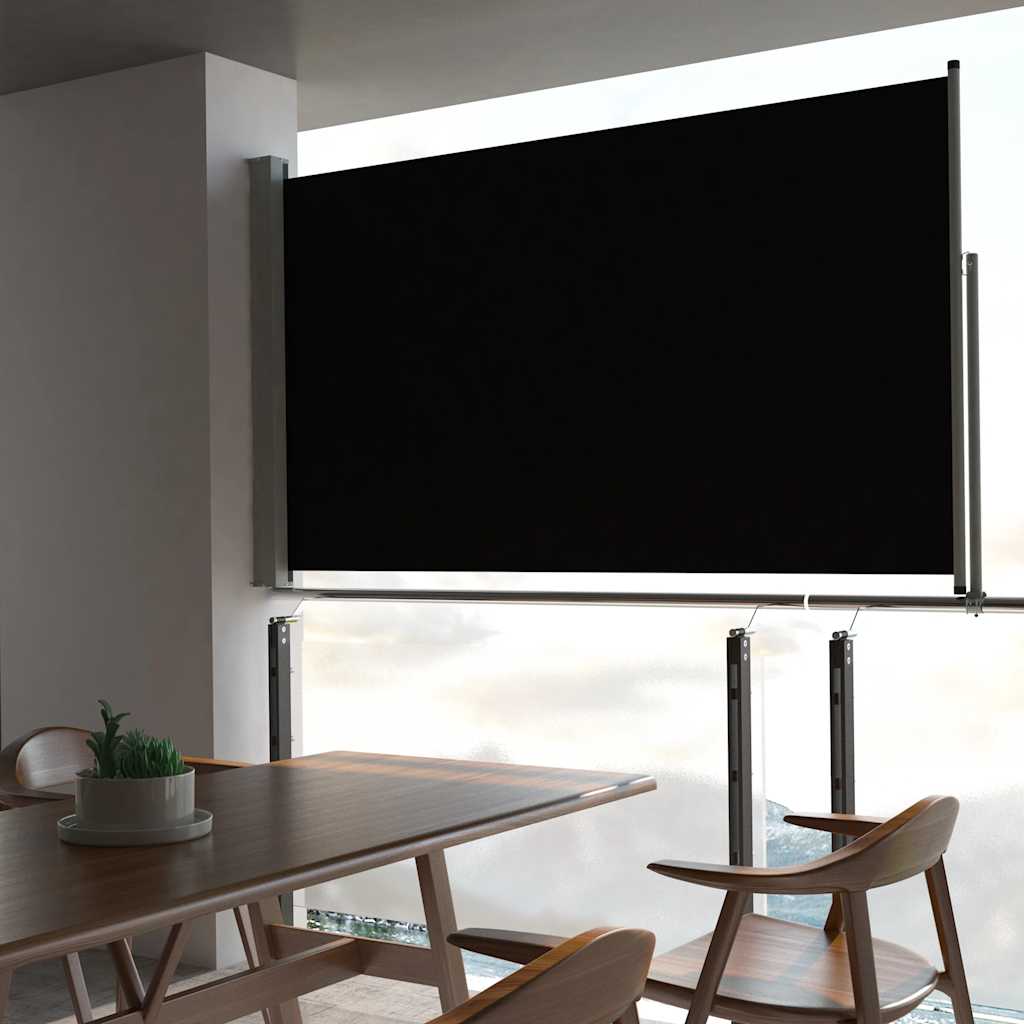 Vidaxl retractable garden screen 140x300 cm black