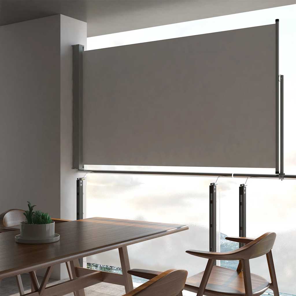 Vidaxl retractable garden screen 140x300 cm gray