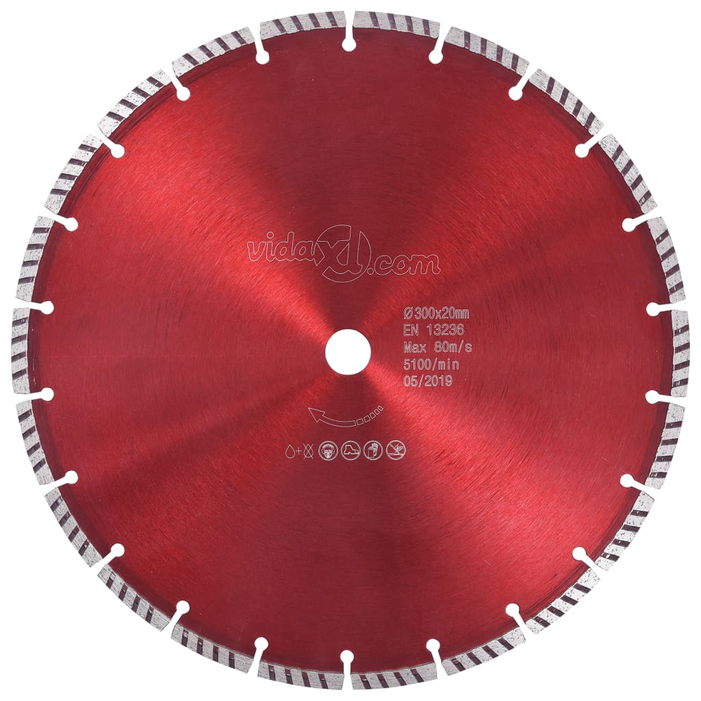 Vidaxl Diamond Saw Blade mit Turbo 300 mm Stahl