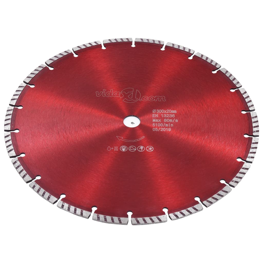 Vidaxl Diamond Saw Blade mit Turbo 300 mm Stahl