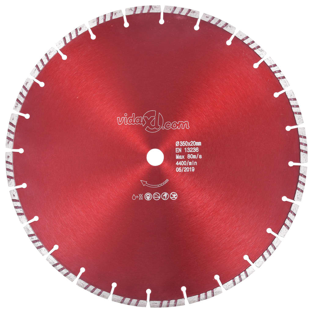 Vidaxl Diamond Saw Blade mit Turbo 350 mm Stahl