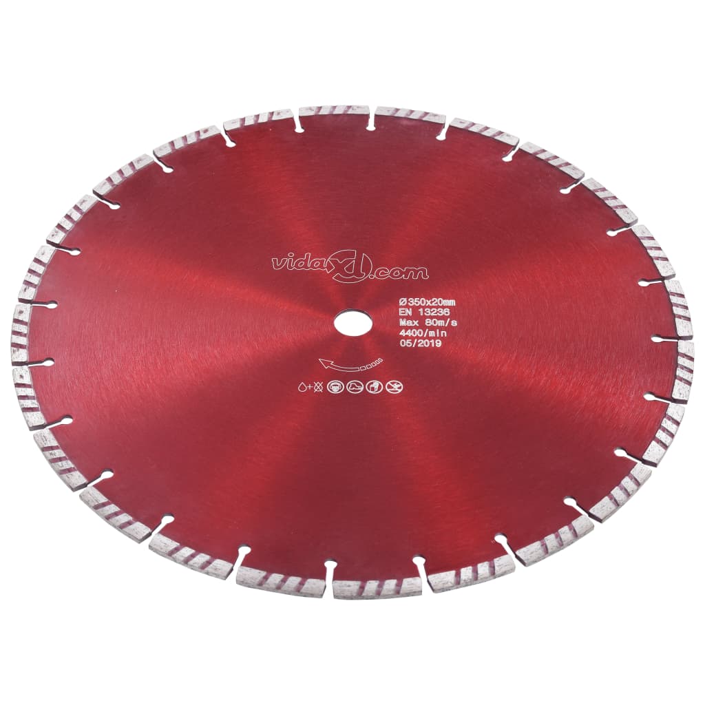Vidaxl Diamond Saw Blade mit Turbo 350 mm Stahl