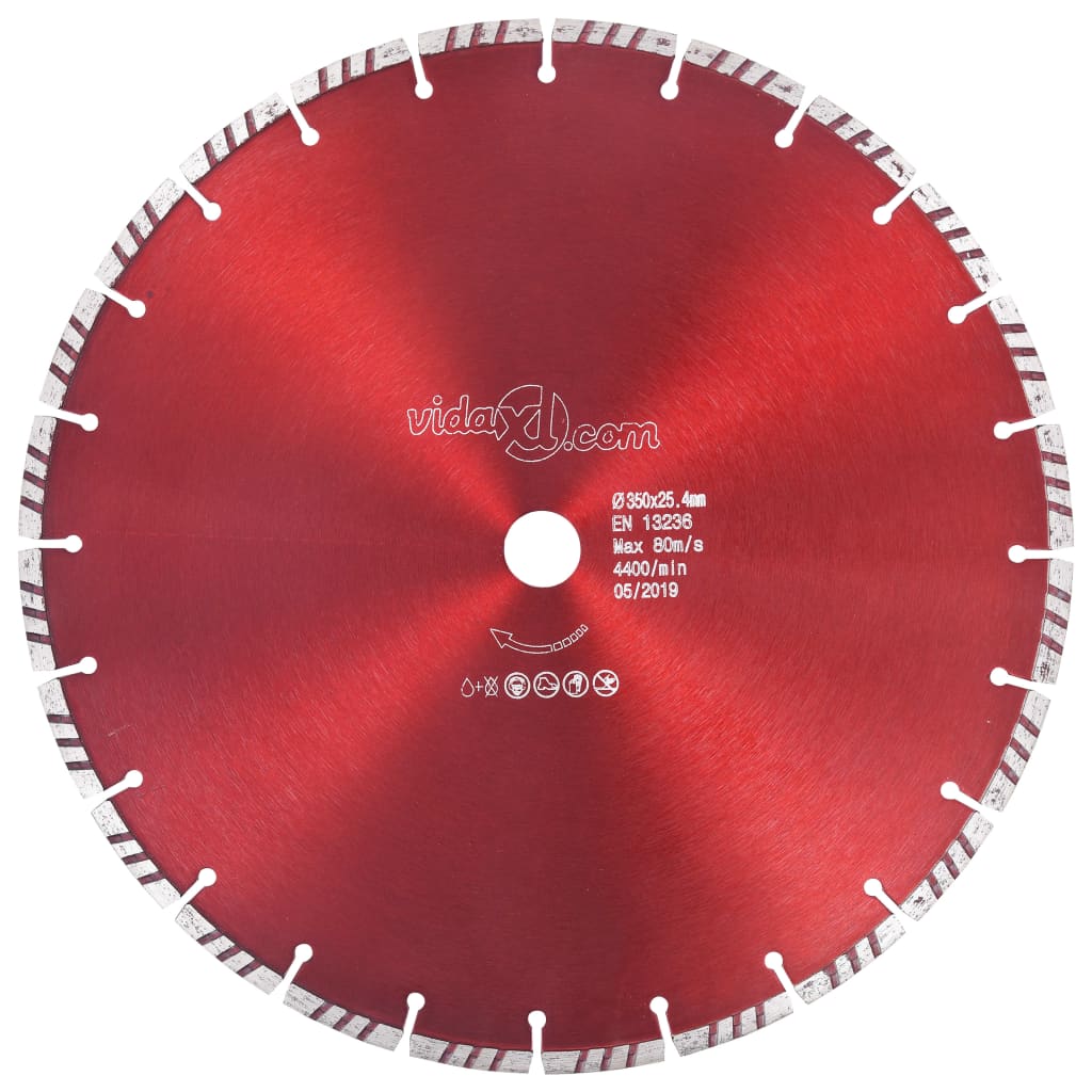 Vidaxl Diamond Saw Blade mit Turbo 350 mm Stahl
