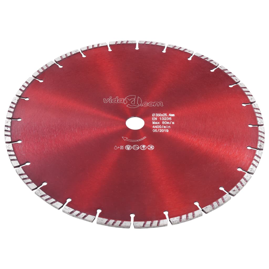 Vidaxl Diamond Saw Blade mit Turbo 350 mm Stahl