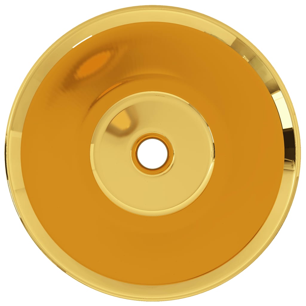 VidaXL Washbasin 42x14 cm Ceramic gold colored