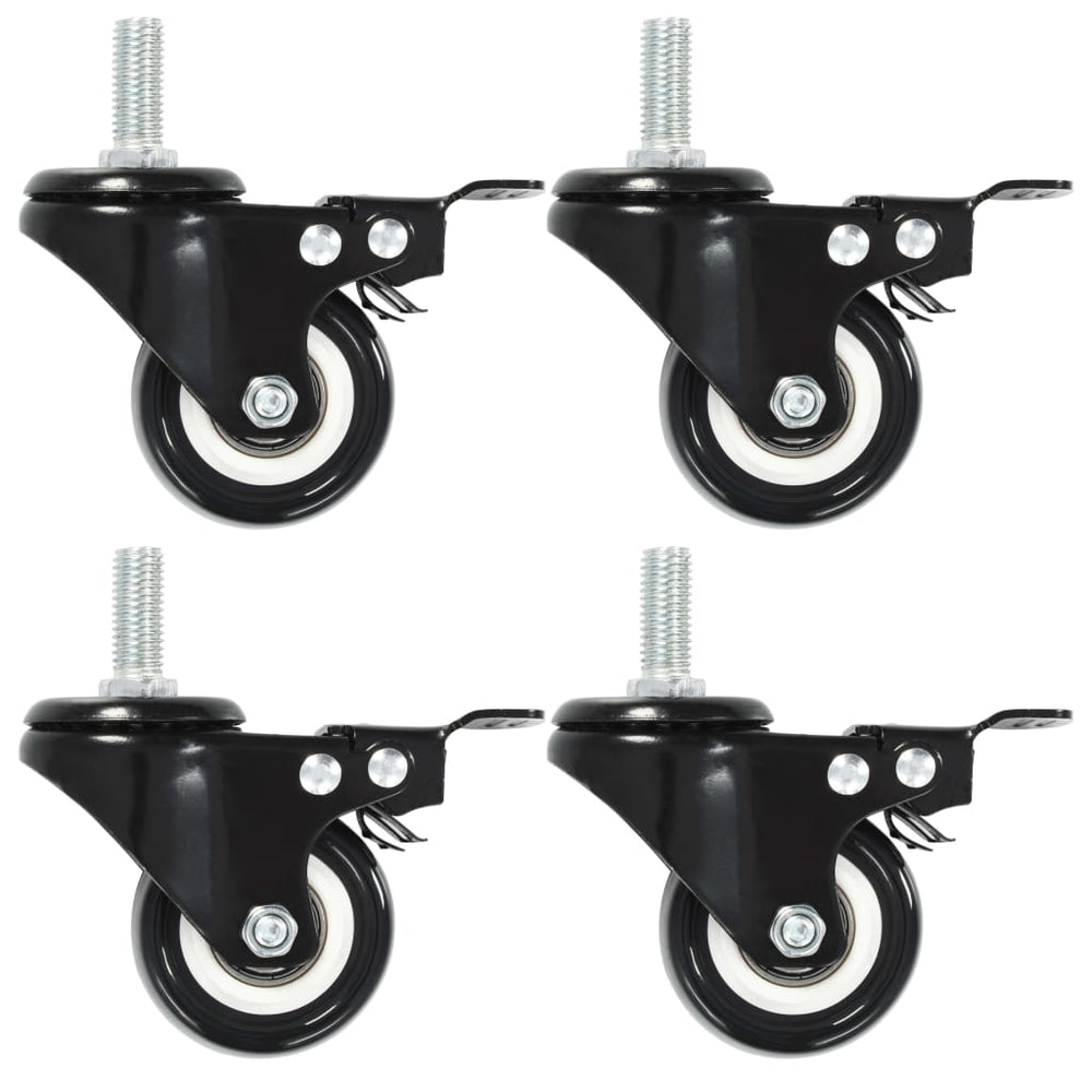Vidaxl castors with brakes 4 pcs 50 mm