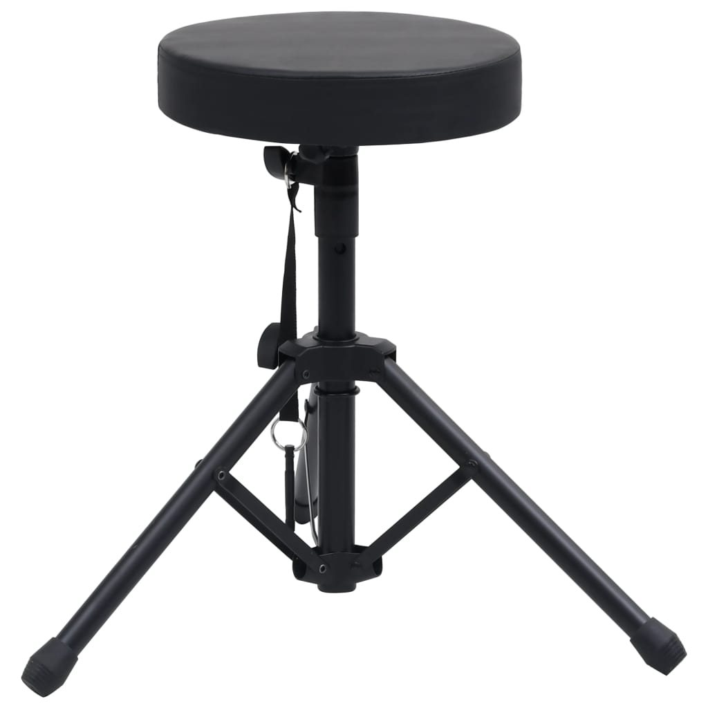 Vidaxl adjustable drum throne round black
