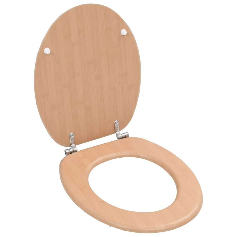 Vidaxl -Toilettensitz mit Deckelbambus MDF