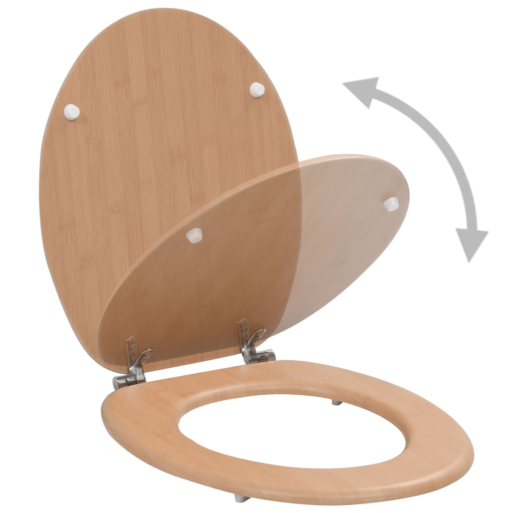 Vidaxl -Toilettensitz mit Deckelbambus MDF