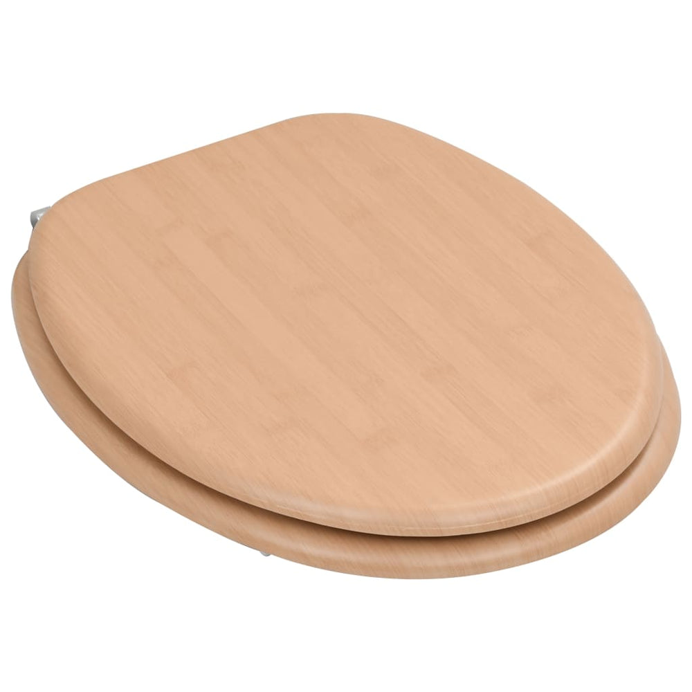 Vidaxl -Toilettensitz mit Deckelbambus MDF