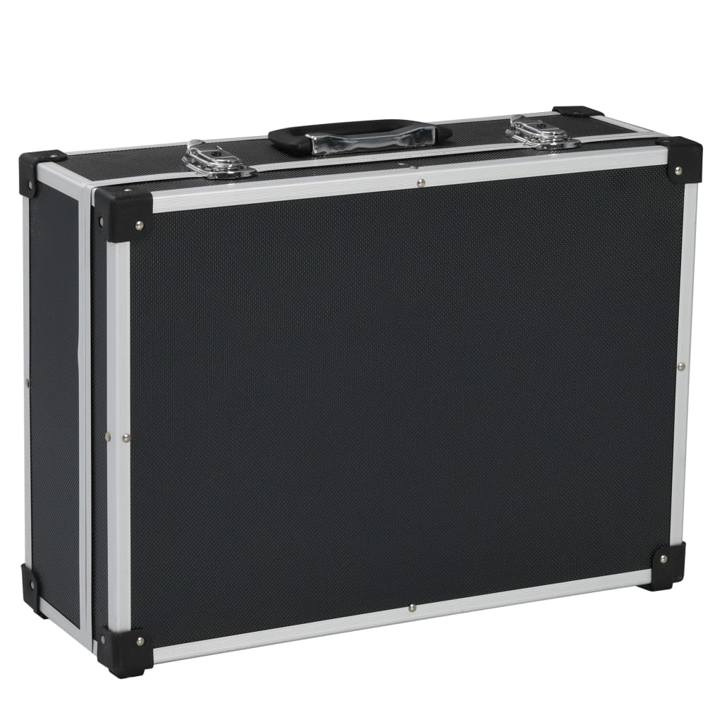Vidaxl Tool Case 46x33x16 cm Aluminiumschwarz