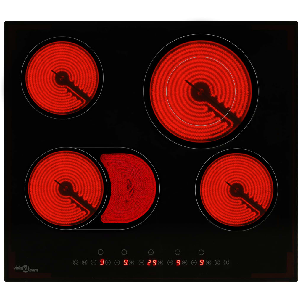 Vidaxl keramična kuhalnica s 4 conami za kuhanje na dotik 6600 W