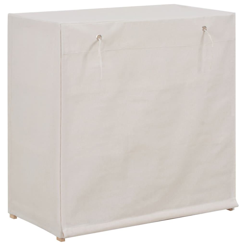 Armoire à chaussures vidaxl avec couvercle 79x40x80 cm tissu blanc