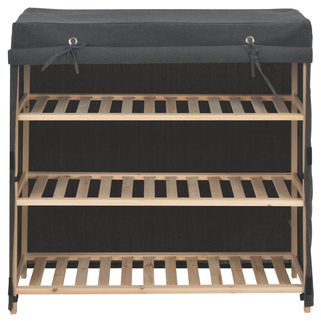 Vidaxl shoe cabinet with cover 79x40x80 cm fabric gray