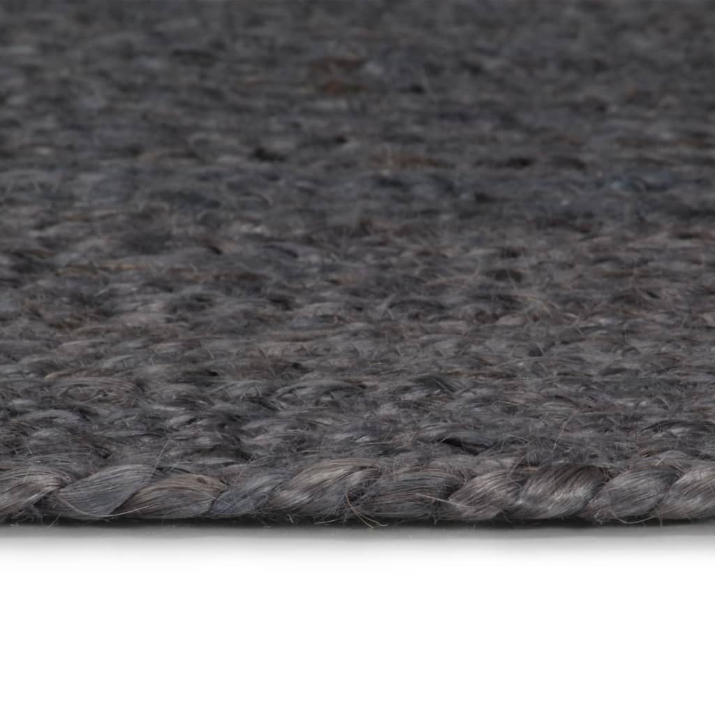 Vidaxl rug handmade around 90 cm jute dark gray