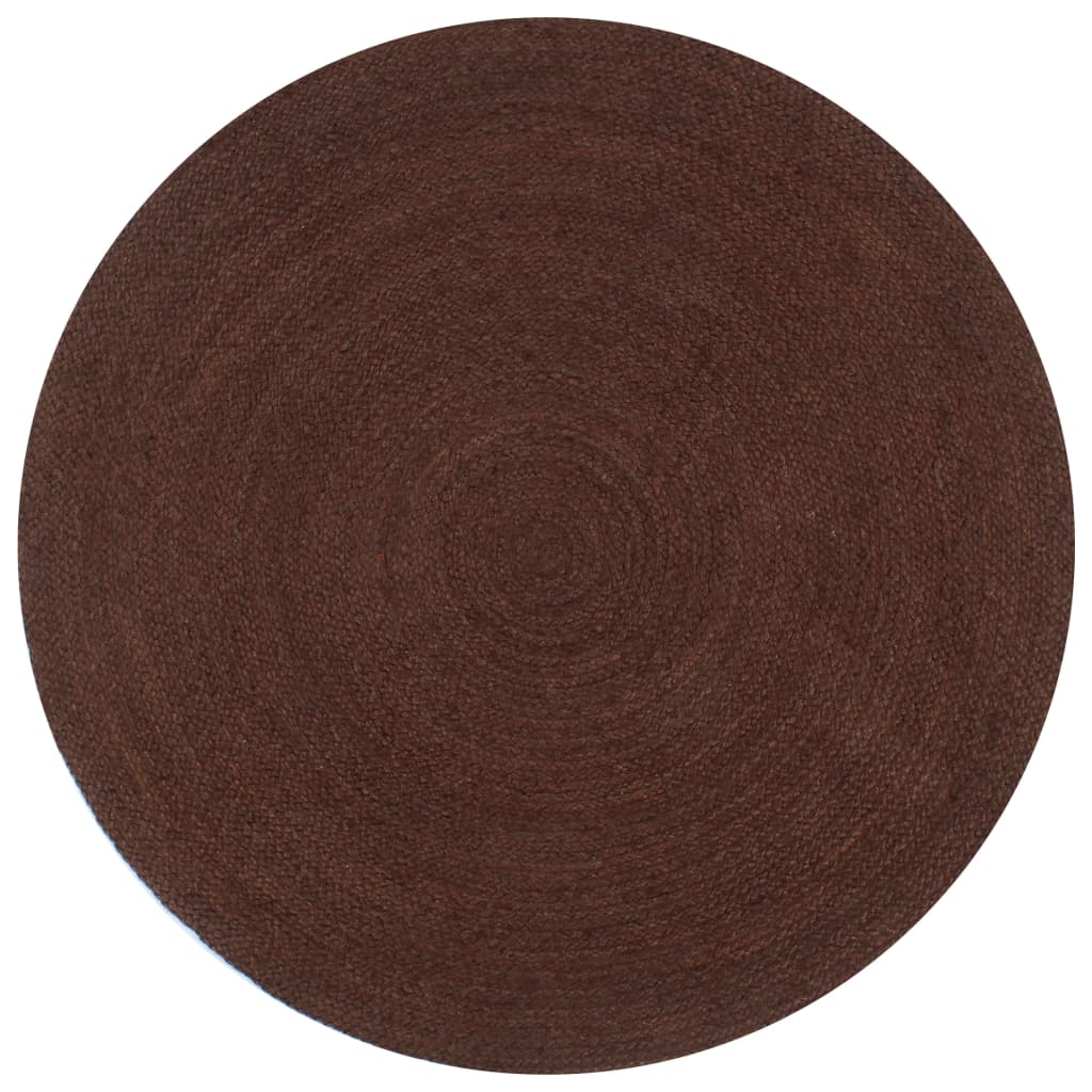 Vidaxl handmade round rug 90 cm jute brown