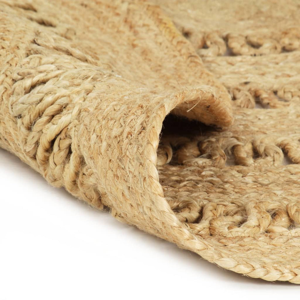 Vidaxl handmade rug 120 cm braided jute