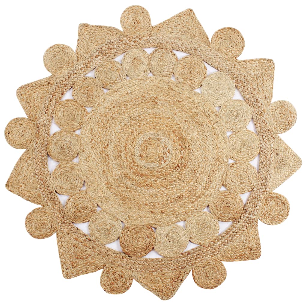 Vidaxl handmade rug 150 cm braided jute