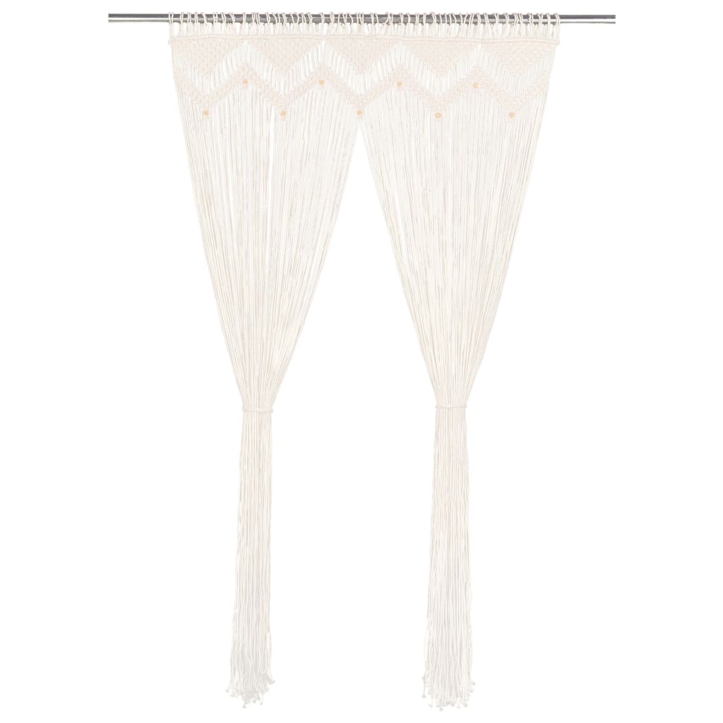 Vidaxl curtain macrame 140x240 cm cotton