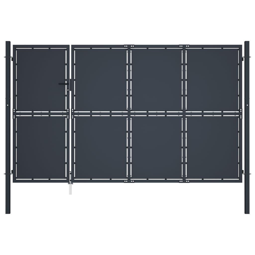 VidaXL Gate 350x175 cm steel anthracite