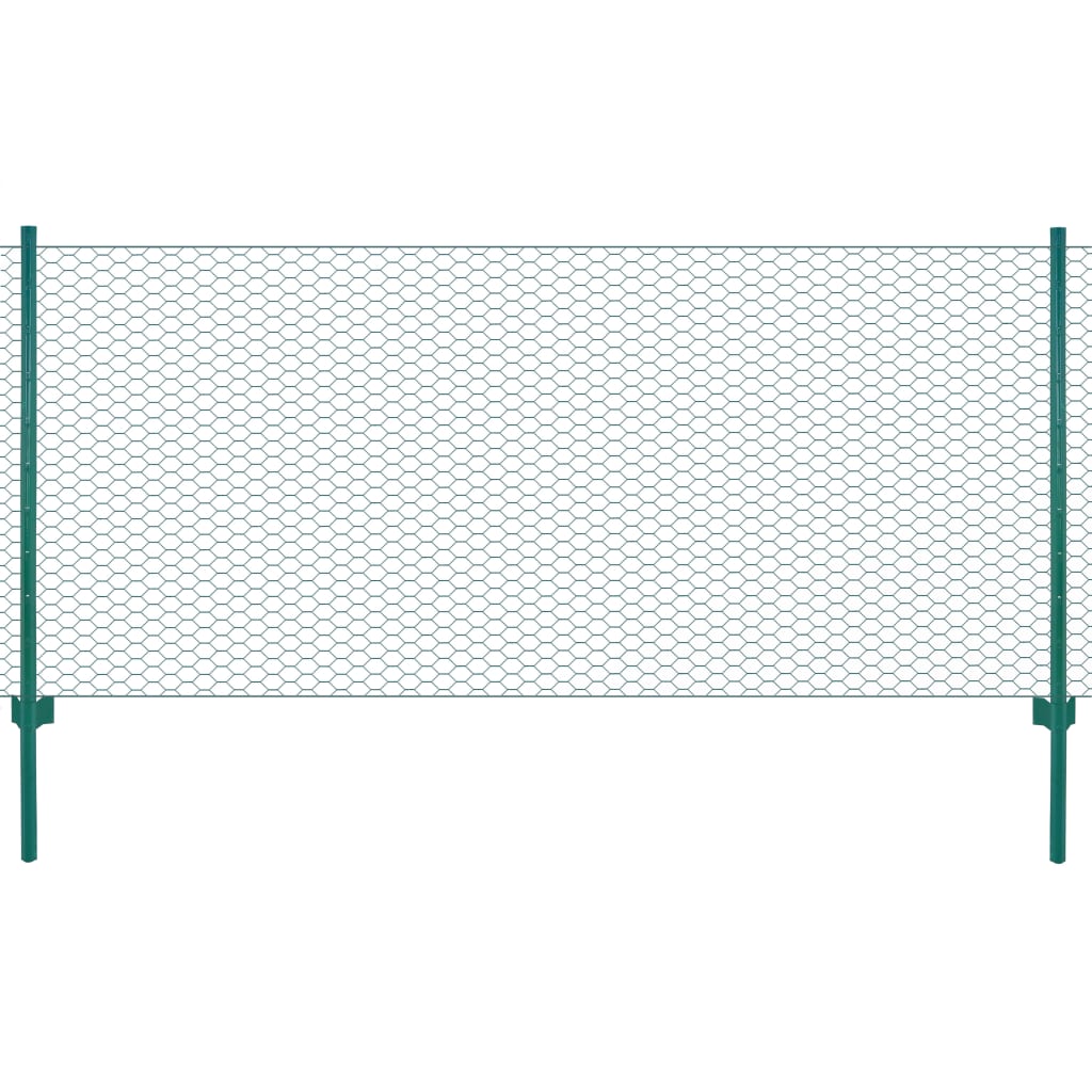 Vidaxl Drot Mesh fet mat Posts 25x0,75 m Stol Green