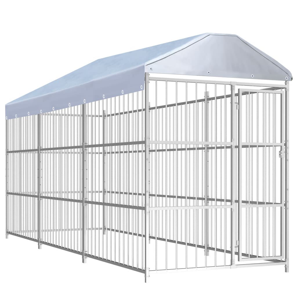 VidaXL dog kennel for outside with roof 450x150x200 cm