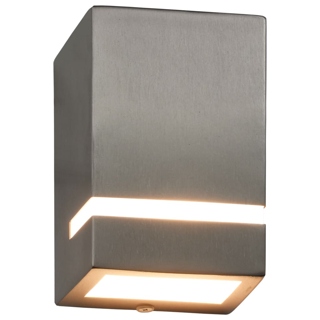 Vidaxl Lampade a parete da esterno 2 pezzi 35 W Argento rettangolare colorato