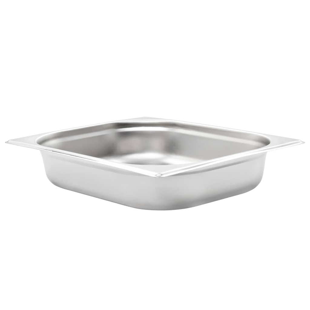 Vidaxl Gastronormbakken 4 stk GN 1 2 65 mm rustfritt stål