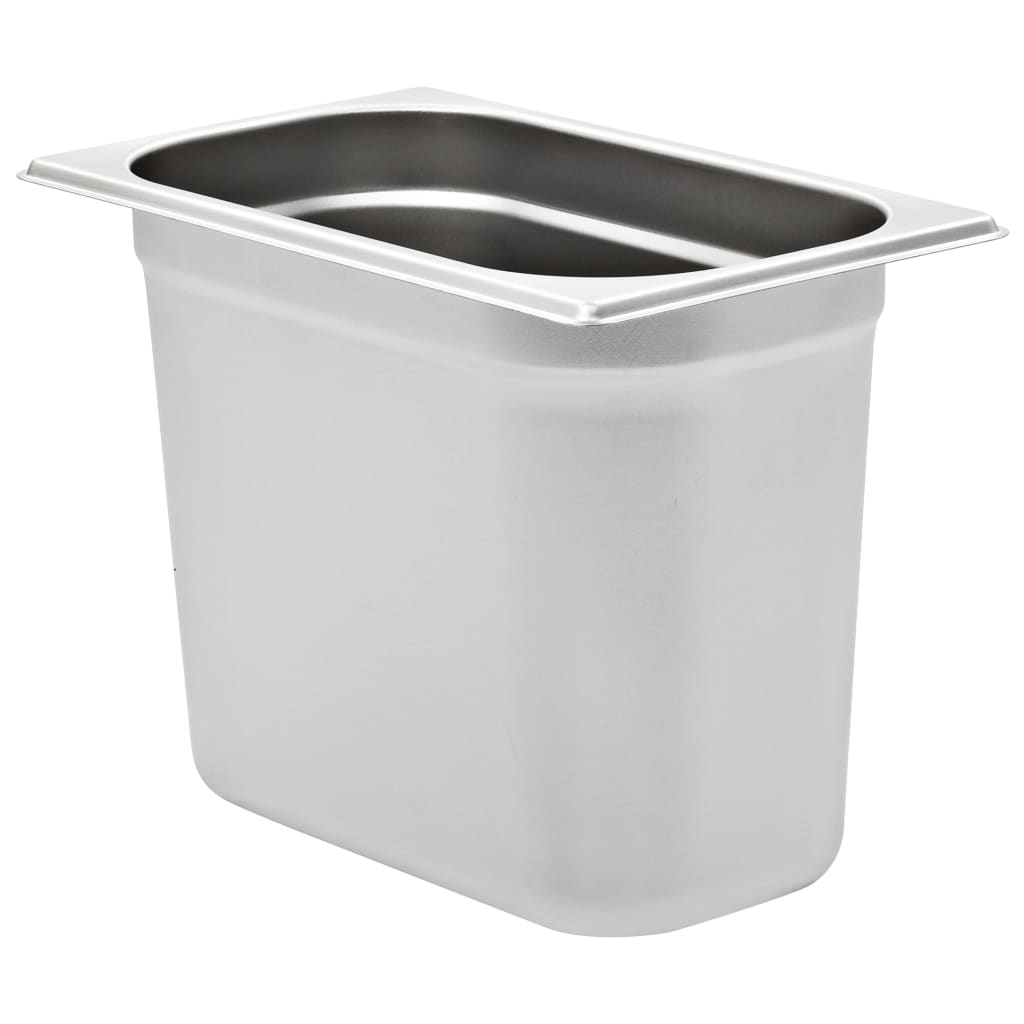 Vidaxl Gastronormbakken 4 stk GN 1 4 200 mm rustfritt stål