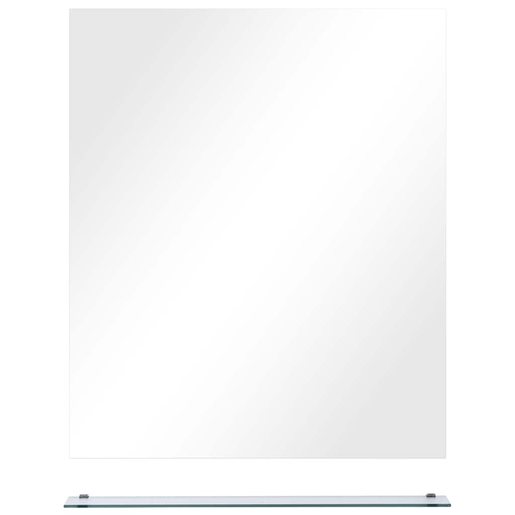 Vidaxl wall mirror with shelf 50x60 cm tempered glass