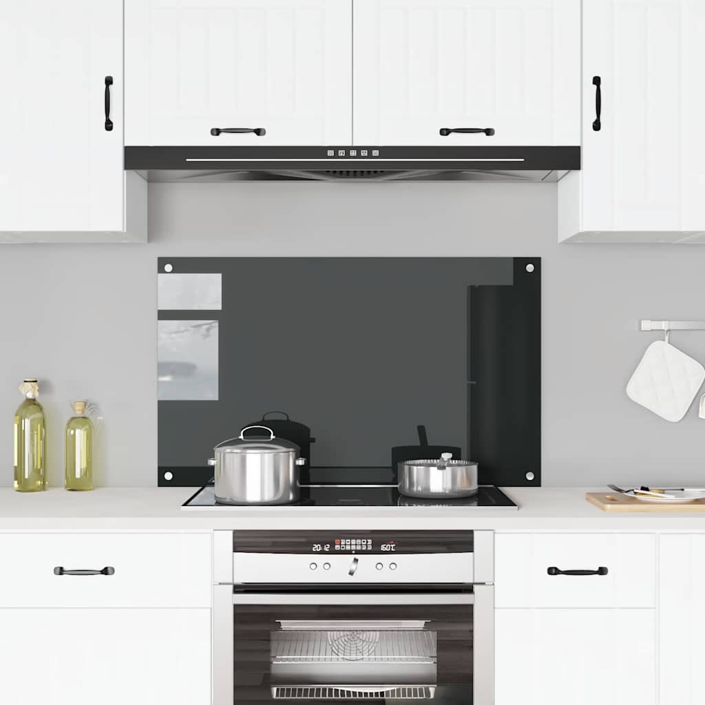 Splashback cistine Vidaxx 100x60 cm gloine tempered dubh