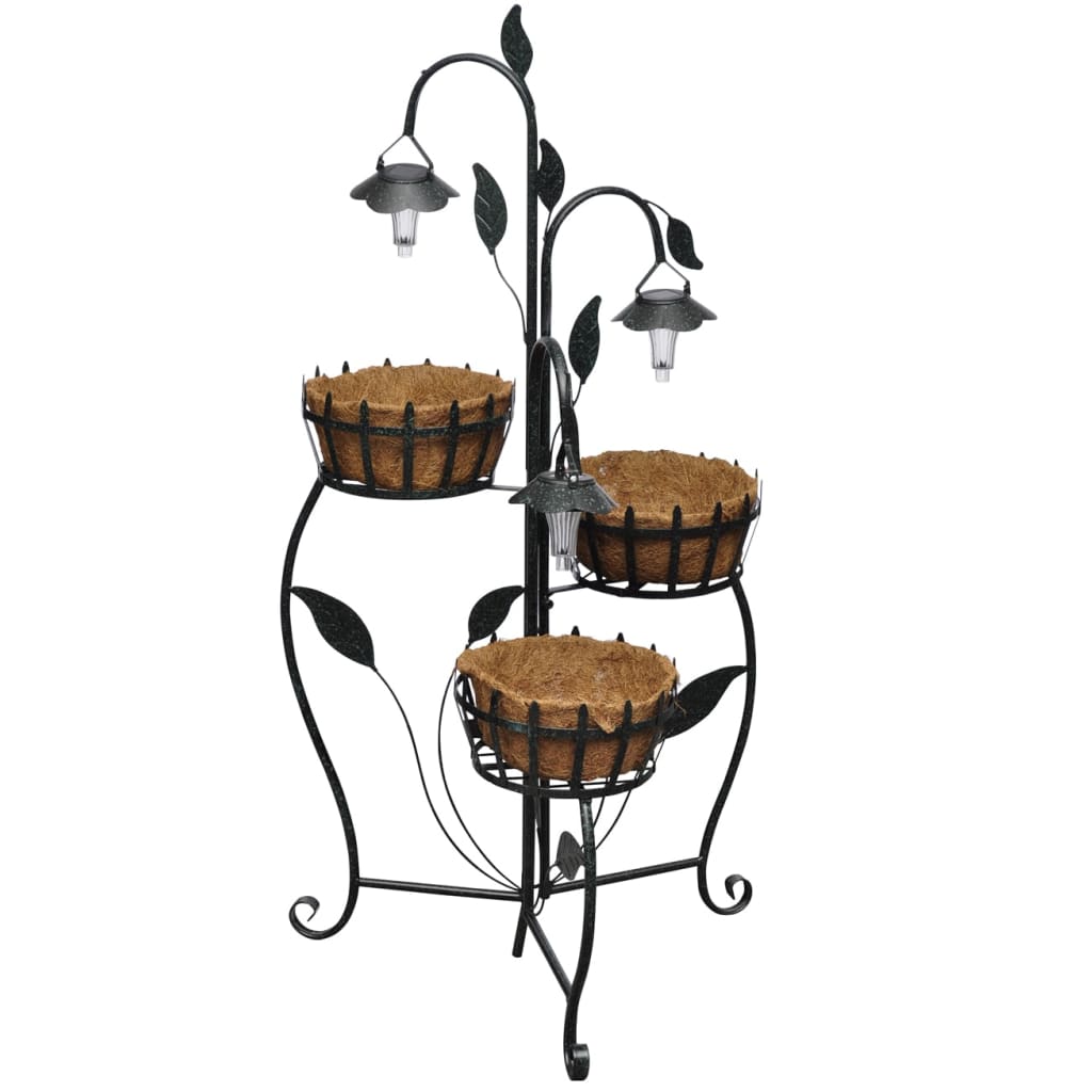 VidaXL hanging basket stand with LED lighting