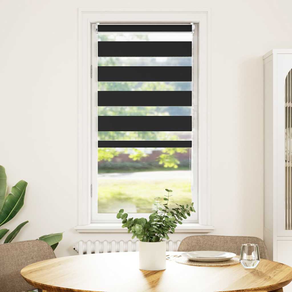 Vidaxl Duo Roller Blind 40x100cm schwarz