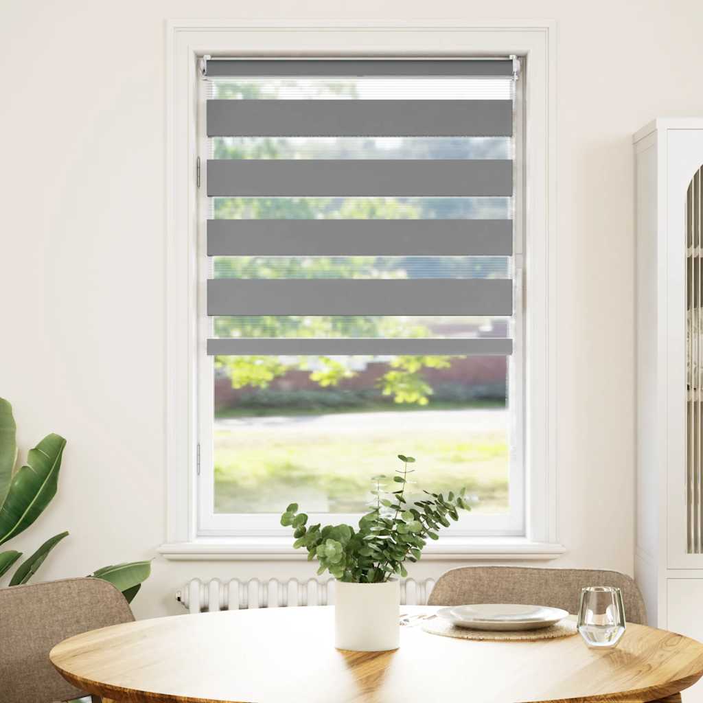 Vidaxl duo rolgordijn 70x120cm grijs