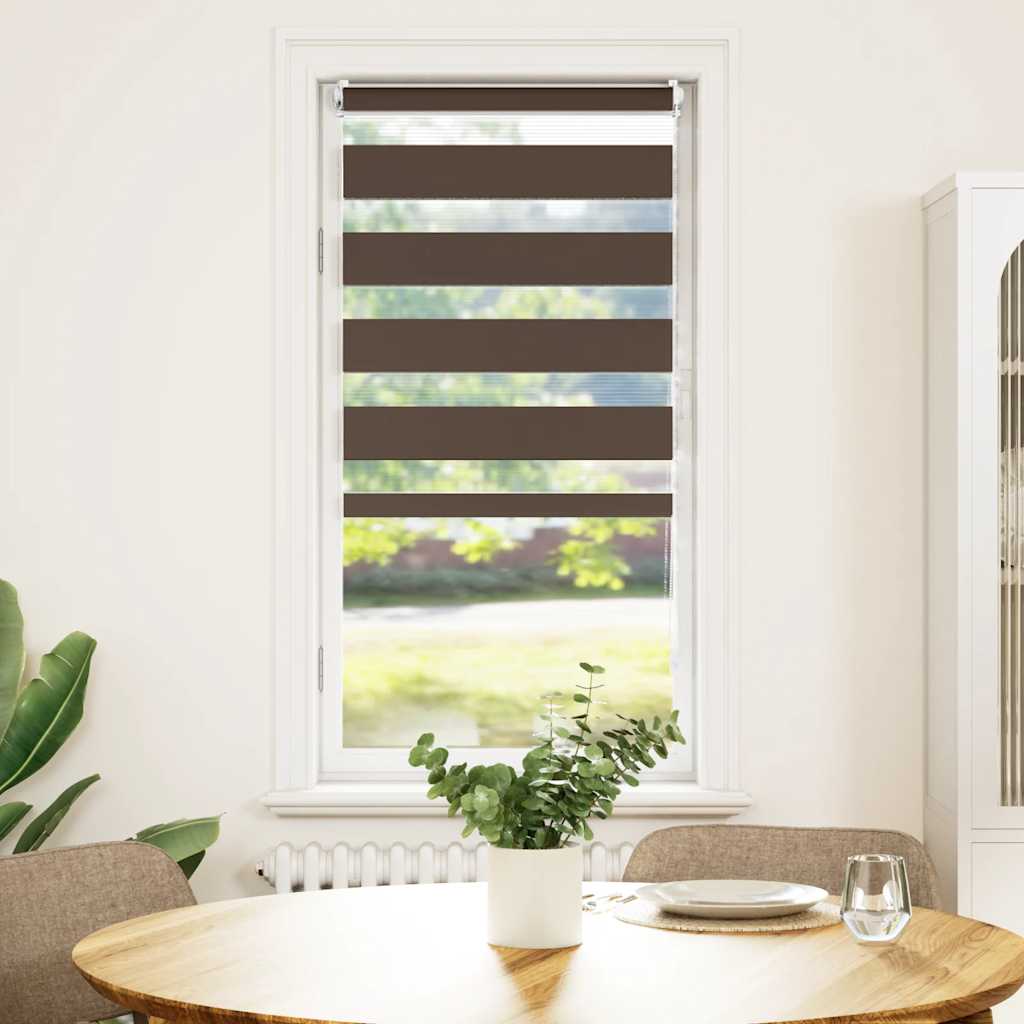 Vidaxl Duo Roller Blind 80x150 cm Kaffee braun