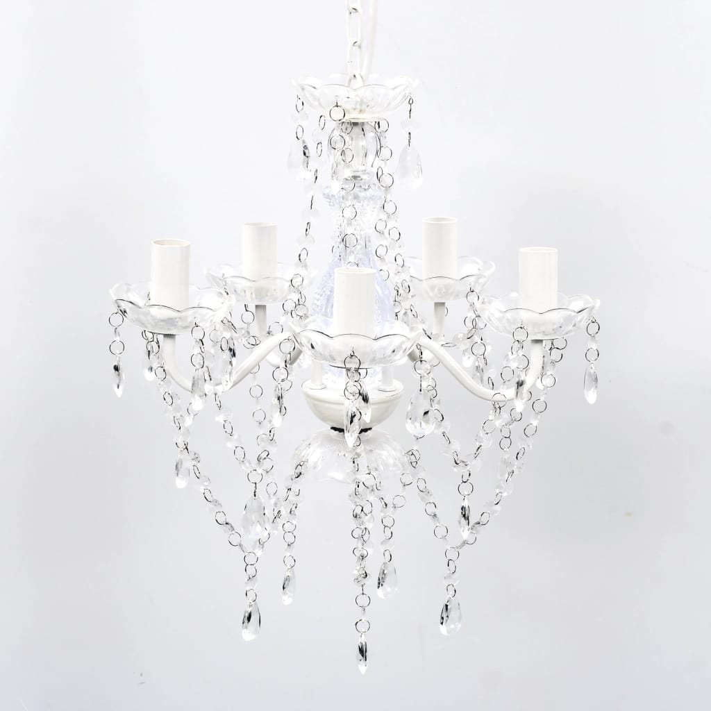 Vidaxl Chandelier 5 Pere trasparenti