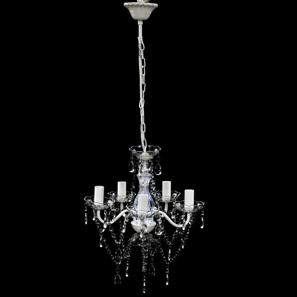 Vidaxl Chandelier 5 Pere trasparenti