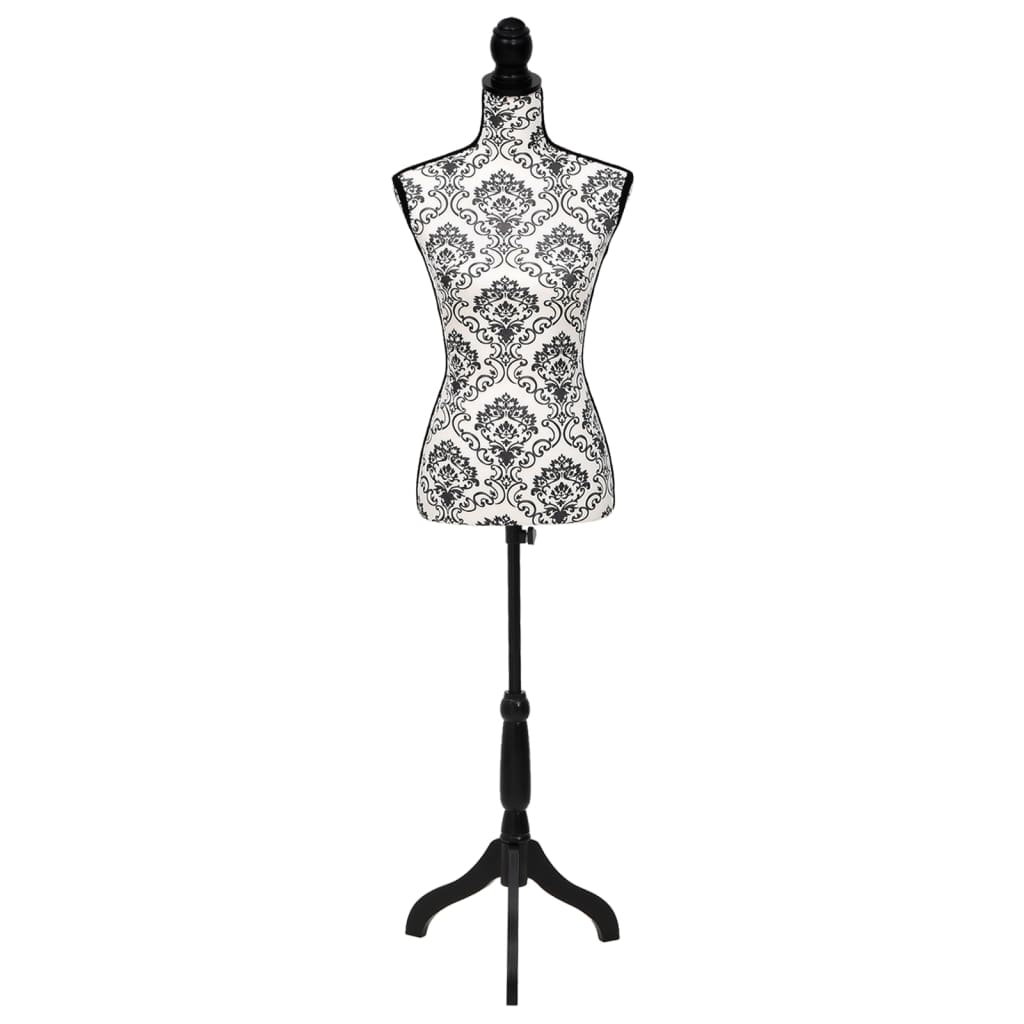 Vidaxl mannequin torso woman black and white