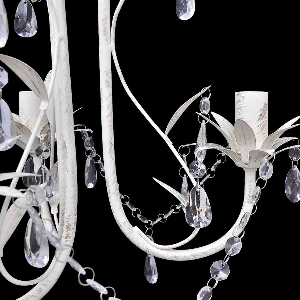 Vidaxl Crystal Lustr s bílým elegantním designem (3 lampy)