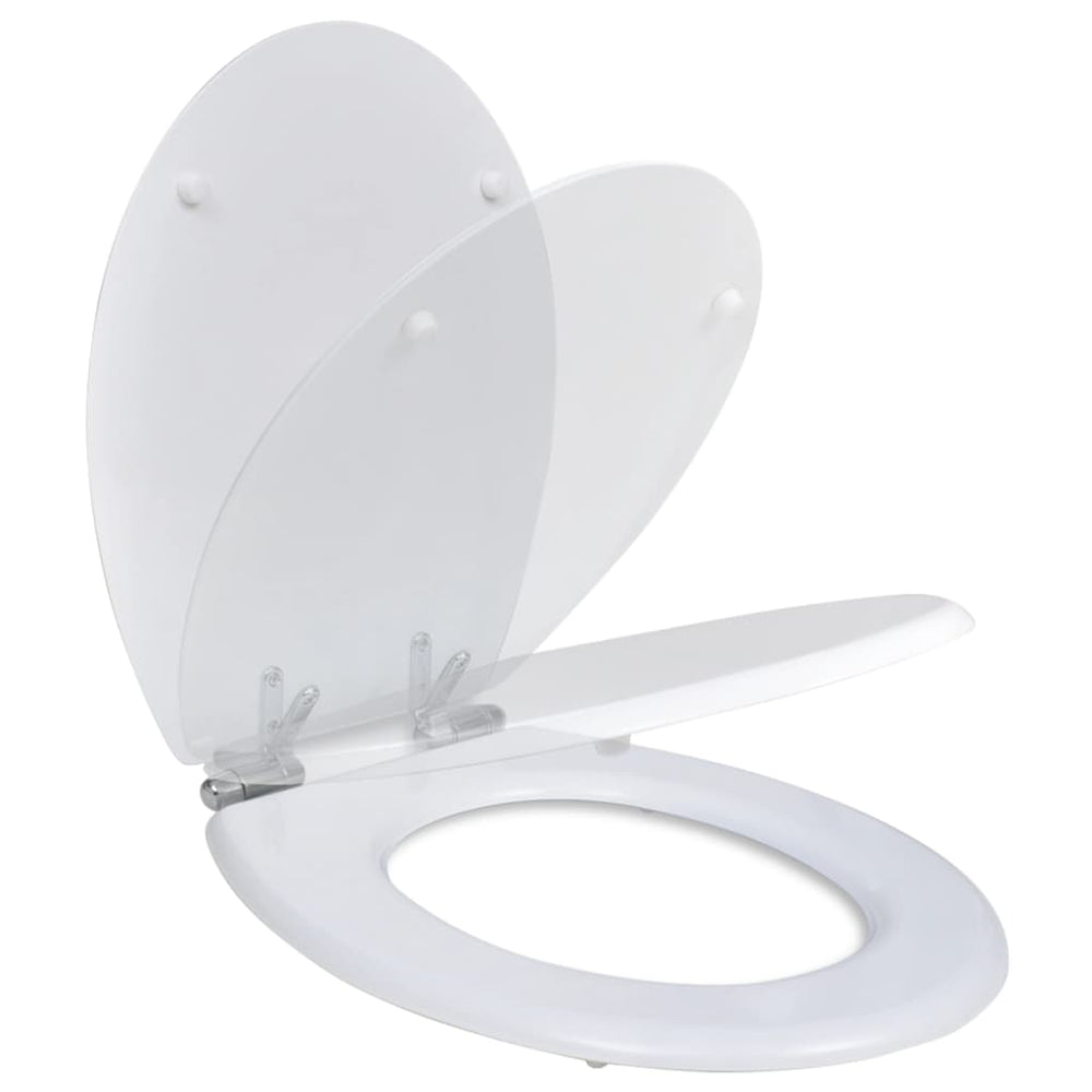 Vidaxl Toilettensitz Soft-close-einfaches Design MDF Weiß