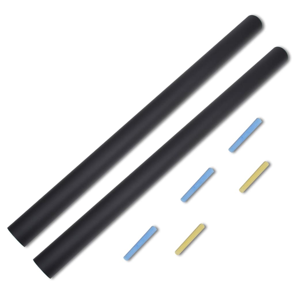 Vidaxl Wall Sticker Chalkboard 2 Rolls of Chalk 0.6x2 m