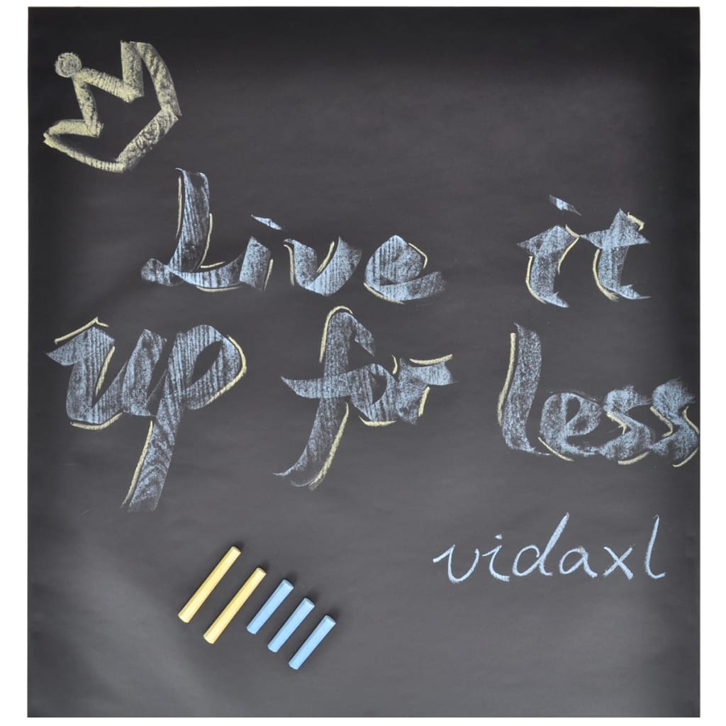 Vidaxl Wall Sticker tableau de tableau 2 rouleaux avec craies 0,6 x 3 m