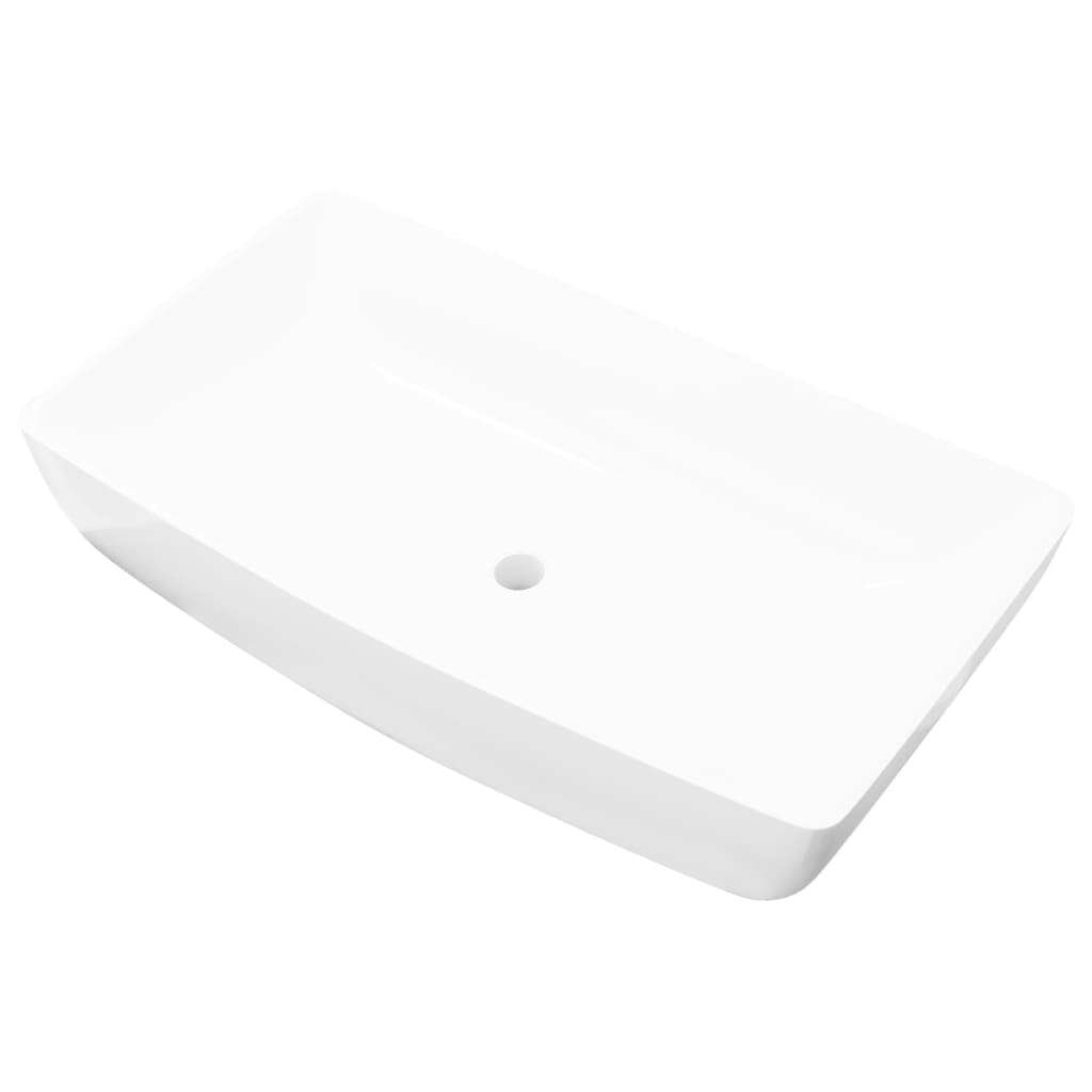 Vidaxl Luxury Ceramic Rectangular Sink 71 x 39 cm (vit)