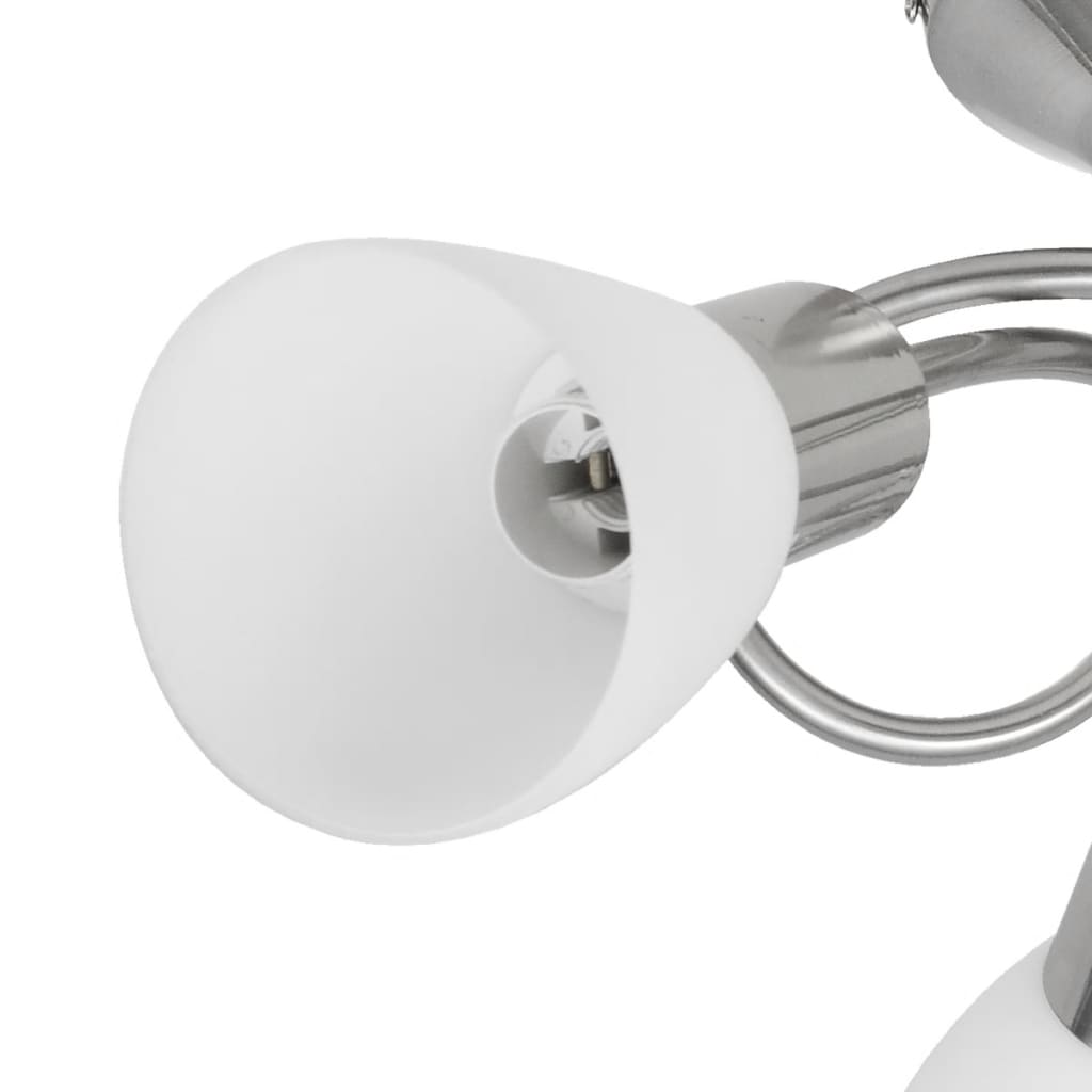 Vidaxl Plafond avec des capuchons en verre pour 3 x e14 poires