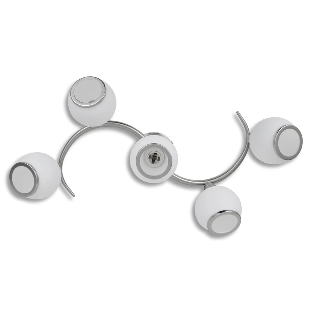 Lampada a soffitto Vidaxl con tappi di vetro + binario ondulato