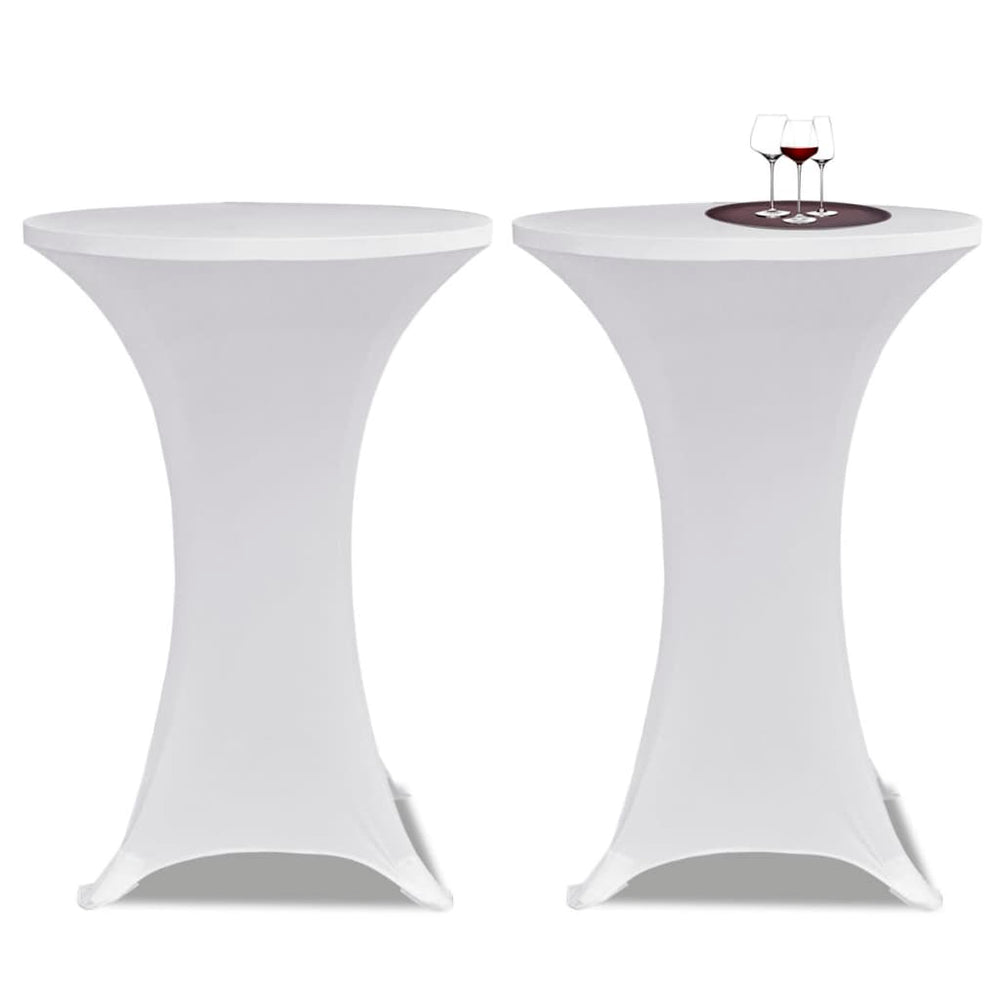 Vidaxl standing table cover stretch ø60cm white (2 pieces)