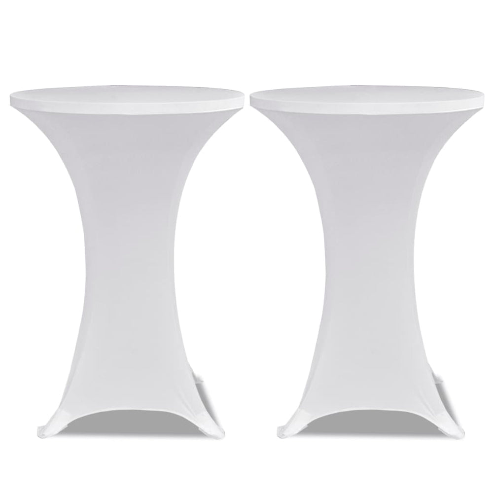 Vidaxl standing table cover stretch ø70cm white (2 pieces)