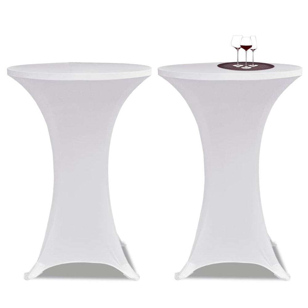 Vidaxl standing table cover stretch ø70cm white (2 pieces)