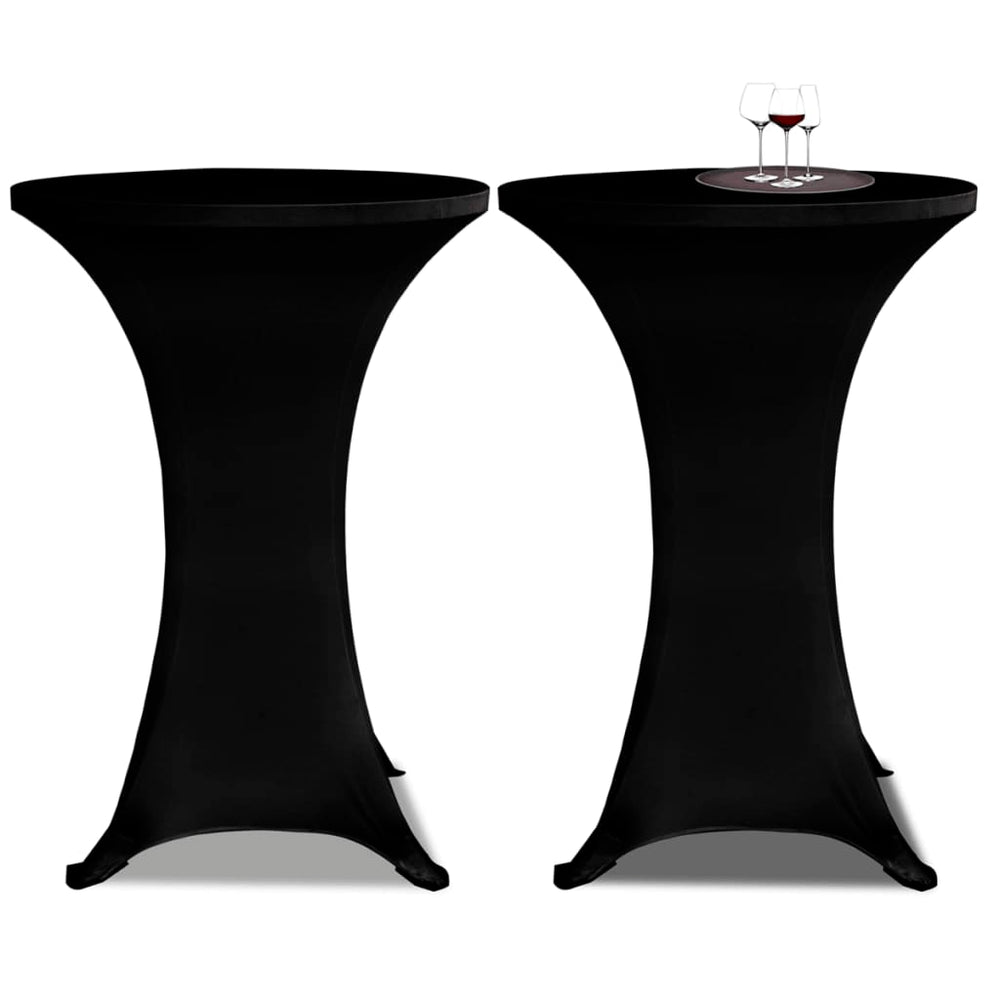 VIDAXL STIBLE Tischabdeckung Ø70cm schwarz (2 Stücke)